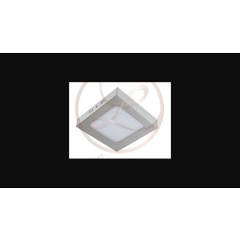   Strühm Martin 24 W-os falon kívüli natúr fehér  matt króm négyzet alakú LED-es mennyezetlámpa