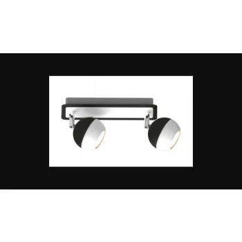   Strühm Kombi fekete/fehér 2-es mennyezeti lámpa  GU10-es foglalattal