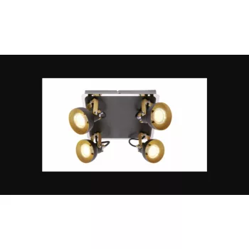   Strühm Mario fekete 4-es mennyezeti lámpa  GU10-es foglalattal