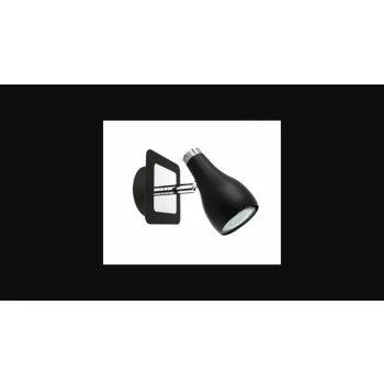 Strühm Kinga fekete/króm fali lámpa  GU10-es foglalattal