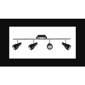   Strühm Kinga fekete/króm 4-es mennyezeti lámpa  GU10-es foglalattal