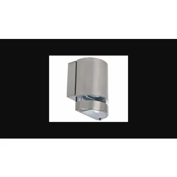   Strühm Gardenya 160x110 mm matt króm ívelt oldalfali lámpa  GU10-es foglalattal