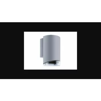   Strühm Kasjan 173x110 mm szürke ívelt oldalfali lámpa  GU-10-es foglalattal