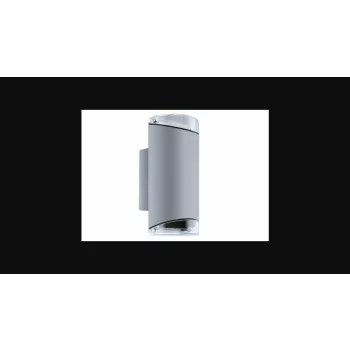   Strühm Kasjan 225x110 mm szürke ívelt oldalfali lámpa  GU-10-es foglalattal