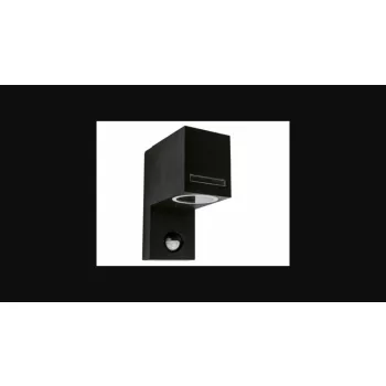   Strühm Forest mozgásérzékelős szögletes kültéri oldalfali lámpa  GU10-es foglalattal