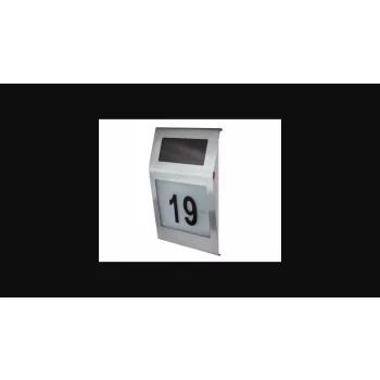   Strühm Numero Led 0 12W-os króm  napelemes házszám világító lámpa