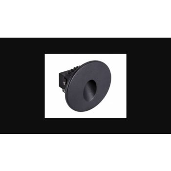   Strühm Azyl Led süllyesztett kör alakú  natúr fehér  fekete LED-es lépcsővilágítás