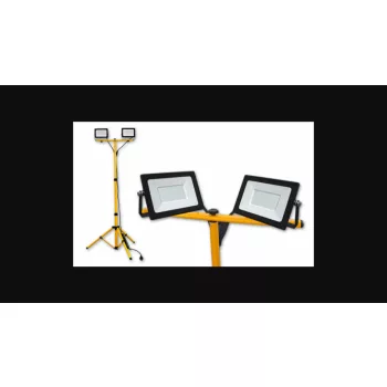  MasterLED Tiga 2x50 W-os hidegfehér LED reflektor  dupla állvány