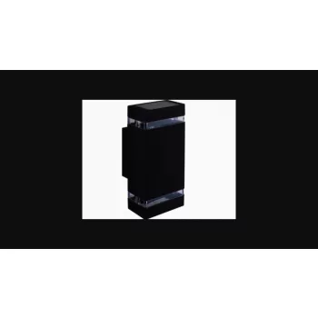   MasterLED Hana Kerti oldalfalra helyezhető RAL9005 mély fekete színű lámpa GU10-es foglalattal