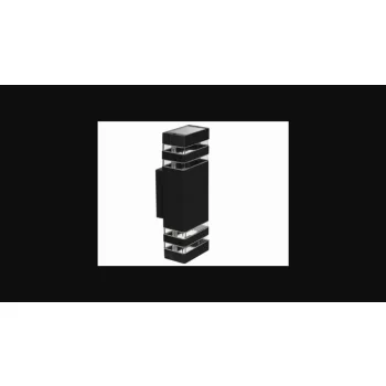   MasterLED INEZ Kerti oldalfalra helyezhető mély fekete lámpa