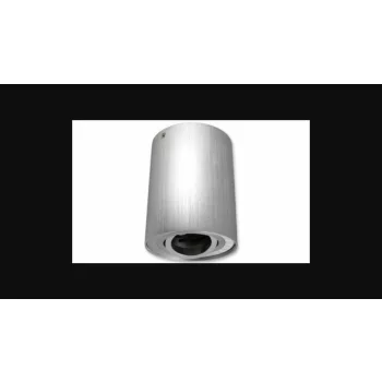   MasterLED Falon kívüli henger alakú spot keret GU10-es kerámia foglalattal  ezüst színű