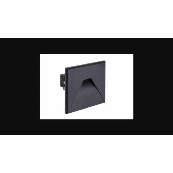   Strühm Kurs D Led süllyesztett négyzet alakú  natúr fehér  fekete LED-es lépcsővilágítás