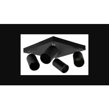   MasterLED Bardo GU10 foglalatú  4-es fekete mennyezeti lámpa