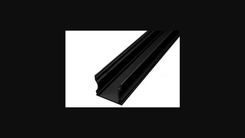 LEDmaster Felületre szerelhető aluprofil mély opál fedéllel 2 méteres szál fekete színben