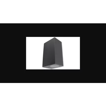   MasterLED Lida 150x92 sötétszürke szögletes oldalfali lámpa GU10-es foglalattal