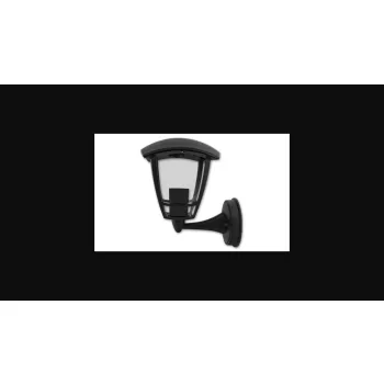   MasterLED Niko fekete kültéri oldalfali lámpa  E27-es foglalattal