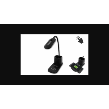   MasterLED Nina színhőmérséklet szabályozható asztal lámpa beépített vezetéknélküli telefontöltővel