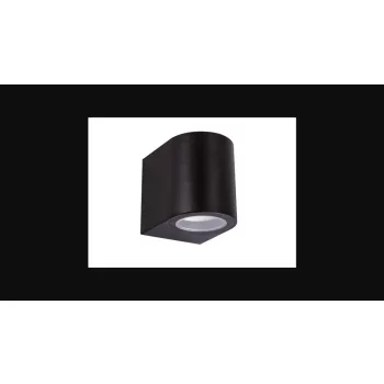   Strühm Gamp C 80x68 mm fekete oldalfali lámpa  GU-10-es foglalattal