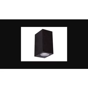   Strühm Gamp D 150x68 mm fekete két irányba világító oldalfali lámpa  GU-10-es foglalattal