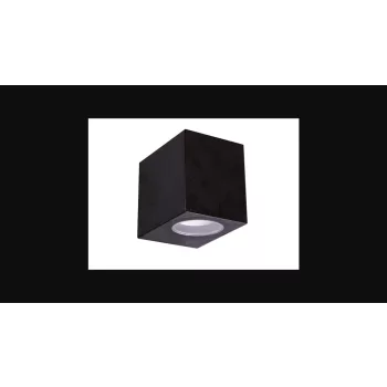   Strühm Gamp D 80x68 mm fekete oldalfali lámpa  GU-10-es foglalattal