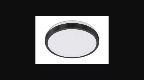 MasterLED Solen Ø330 mm kerek fekete mennyezeti lámpa E27 foglalattal