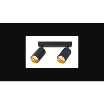   MasterLED Eris fekete-arany mennyezeti 2-es lámpa keret  GU10-es foglalattal