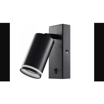 MasterLED Ring fekete oldalfali lámpa  GU10-es foglalattal