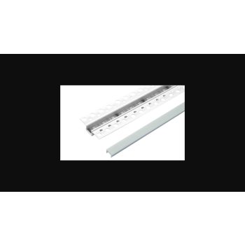   MasterLED Gipszkartonba süllyeszthető PVC profil opál fedéllel 2 méteres szál fehér