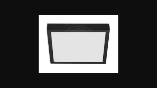 MasterLED Solen 270x270 mm négyzet alakú fekete mennyezeti lámpa 2xE27 foglalattal