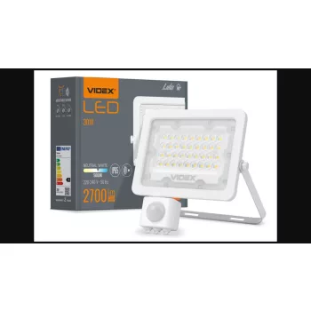   Videx Luka 30 W-os mozgásérzékelős natúrfehér LED reflektor