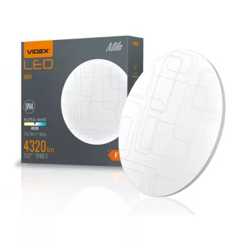   Videx Mila 48 W-os ø480 mm kör alakú natúr fehér mennyezeti lámpa IP44-es védettségű