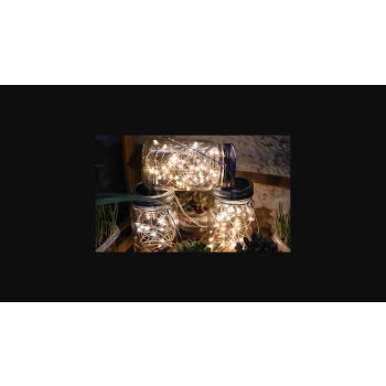 MasterLED Napelemes LED füzér mini befőttesüvegben