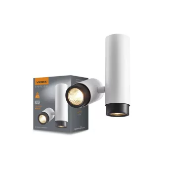   Videx ARIZA henger alakú fehér forgatható fejű mennyezetlámpa GU10-es foglalattal