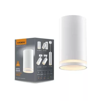   Videx Carmelo fehér mennyezeti lámpa keret  GU10-es foglalattal