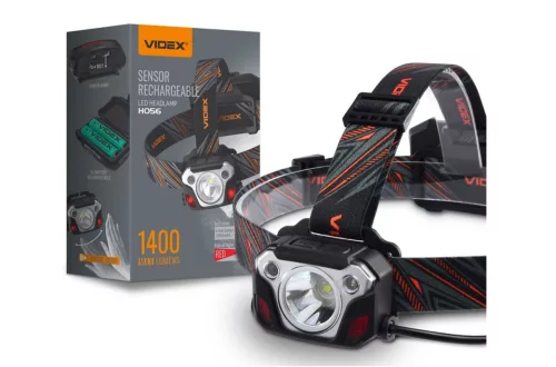 Videx LED Fejlámpa  hidegfehér újratölthető akkumulátorral H056