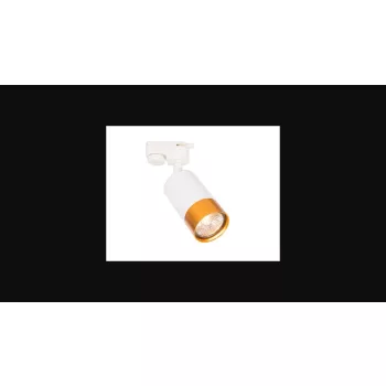   MasterLED Klemens fehér/arany színű sínre szerelhető lámpa  GU10-es foglalattal