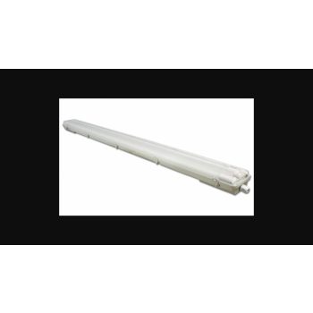   MasterLED 120 cm-es armatúra 2x18 W-os víztiszta fedéllel  hideg fehér LED fénycsövekkel