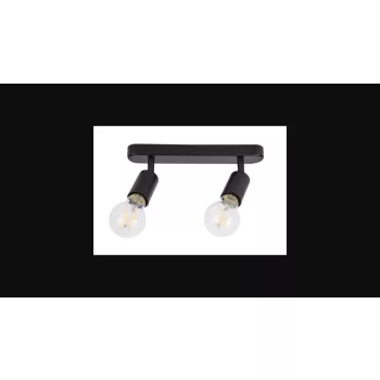   MasterLED Eos fekete mennyezeti 2-es lámpa keret  E27-es foglalattal