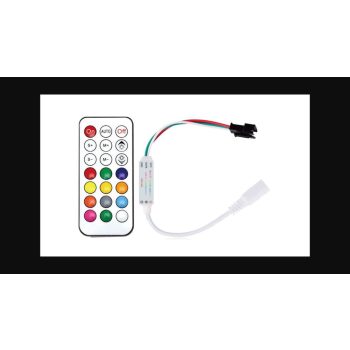   LEDmaster Prémium Long digitális ledszalag RGB vezérlő 21 gombos fehér távirányítóval