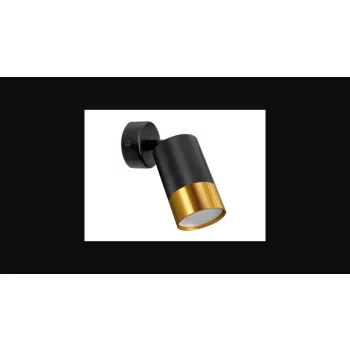 Strühm Puzon SPT GU10 foglalatú  fekete-arany fali lámpa