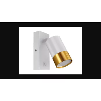 Strühm Puzon WILL GU10 foglalatú  fehér-arany fali lámpa