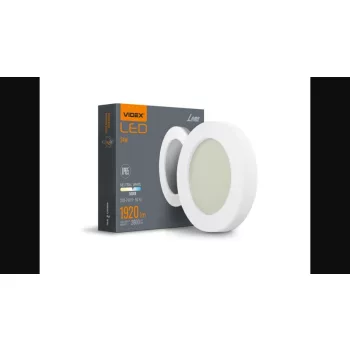   Videx Lena 24 W-os 320x320mm kör alakú fehér mennyezeti lámpa IP65-ös védettségű