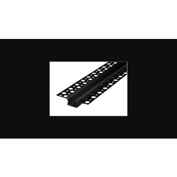   MasterLED Gipszkartonba süllyeszthető aluprofil 12 mm széles 2 méteres szál fekete