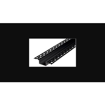   MasterLED Gipszkartonba süllyeszthető aluprofil 20 mm széles 2 méteres szál fekete