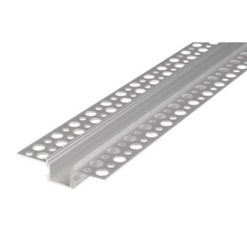   MasterLED Gipszkartonba süllyeszthető aluprofil 12 mm széles 2 méteres szál ezüst