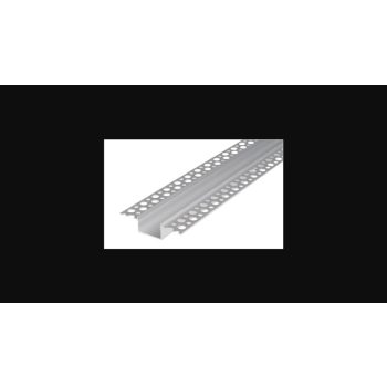   MasterLED Gipszkartonba süllyeszthető aluprofil 21 mm széles 2 méteres szál ezüst