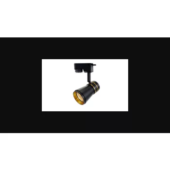   MasterLED Silvio fekete-arany 1 fázisú sínre szerehető lámpa keret  GU10-es foglalattal