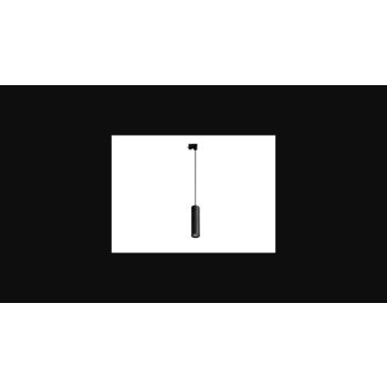   MasterLED Idar fekete henger alakú függesztett sínre szerehető 3fázisú lámpa keret  GU10-es foglalattal