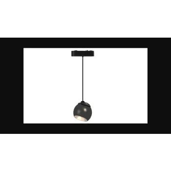   MasterLED LUXO Mars 10-W-os fekete függő mágneses sínes lámpa  4000K  48V