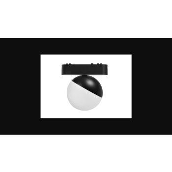   MasterLED LUXO Spheris 10-W-os fekete mágneses sínes lámpa  4000K  48V